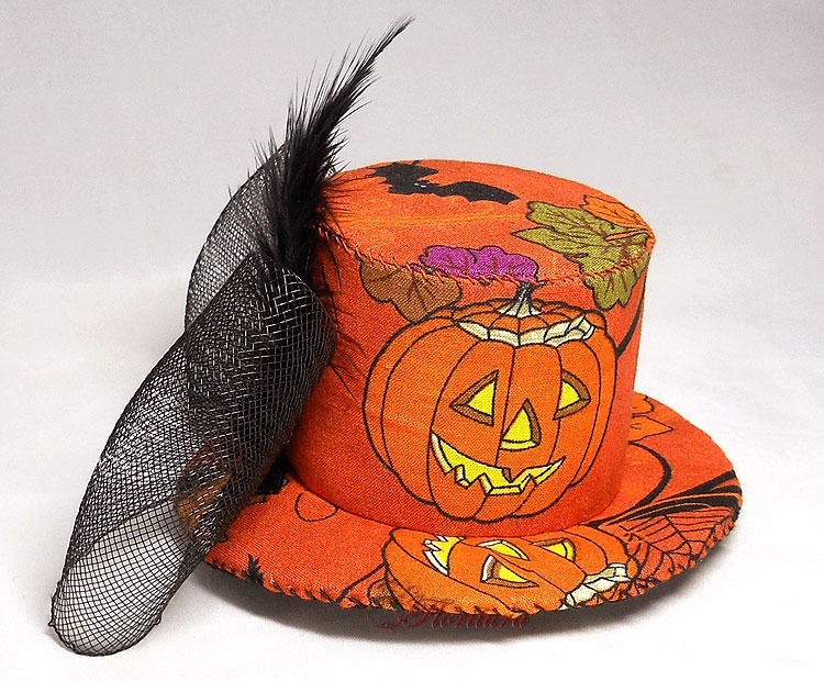 Halloween-Hütchen orange mit Kürbis – Bild 5